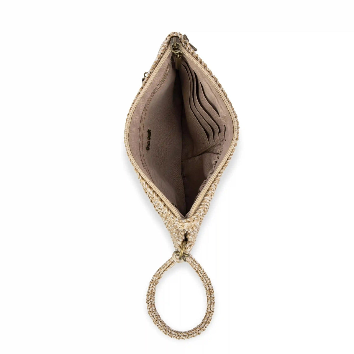 Vita Wristlet - Hand Crochet - Bamboo Static