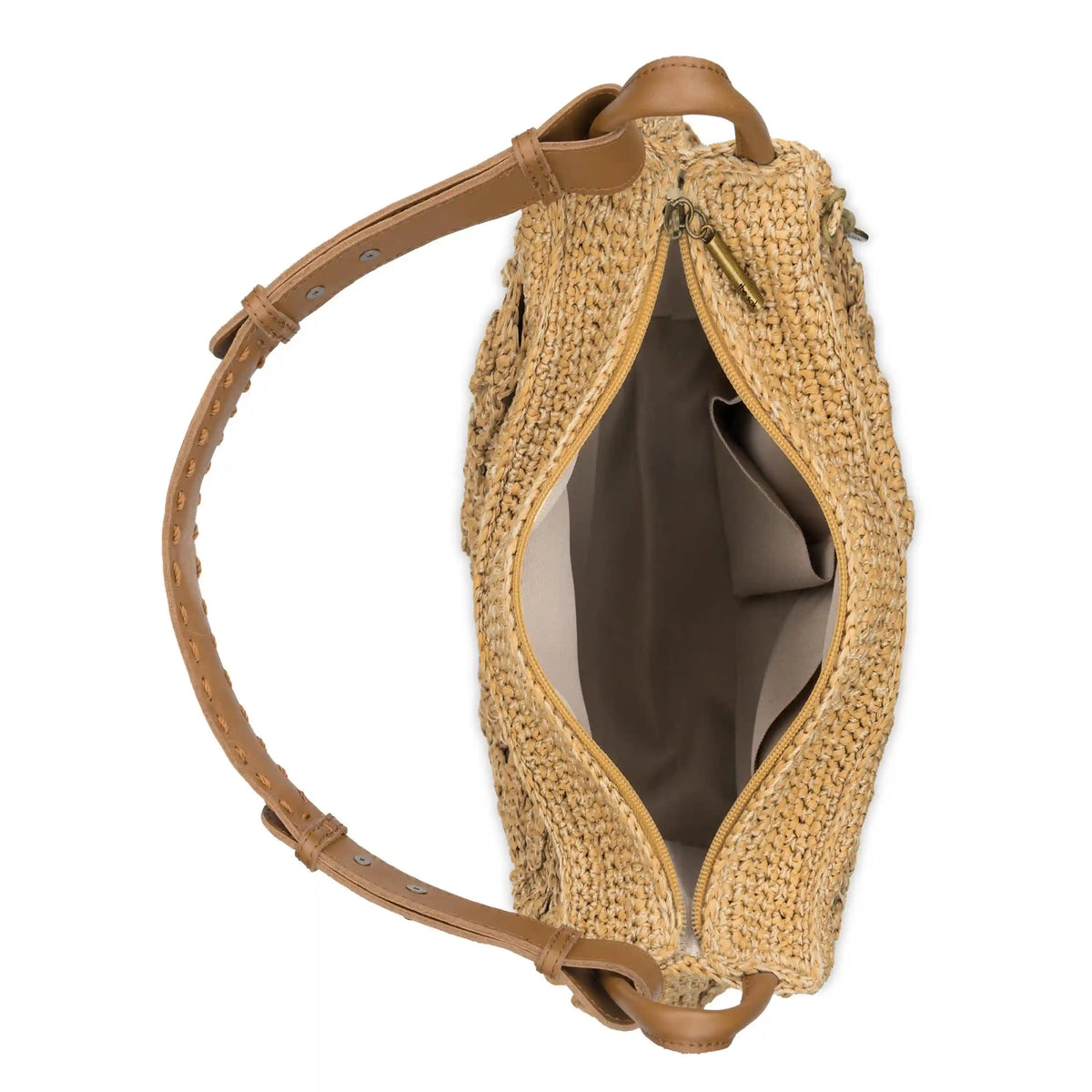 Los Feliz Hobo - Hand Crochet - Natural Tonal Flower