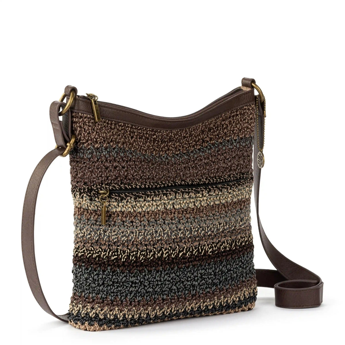 Lucia Crossbody - Hand Crochet - Aspen Stripe