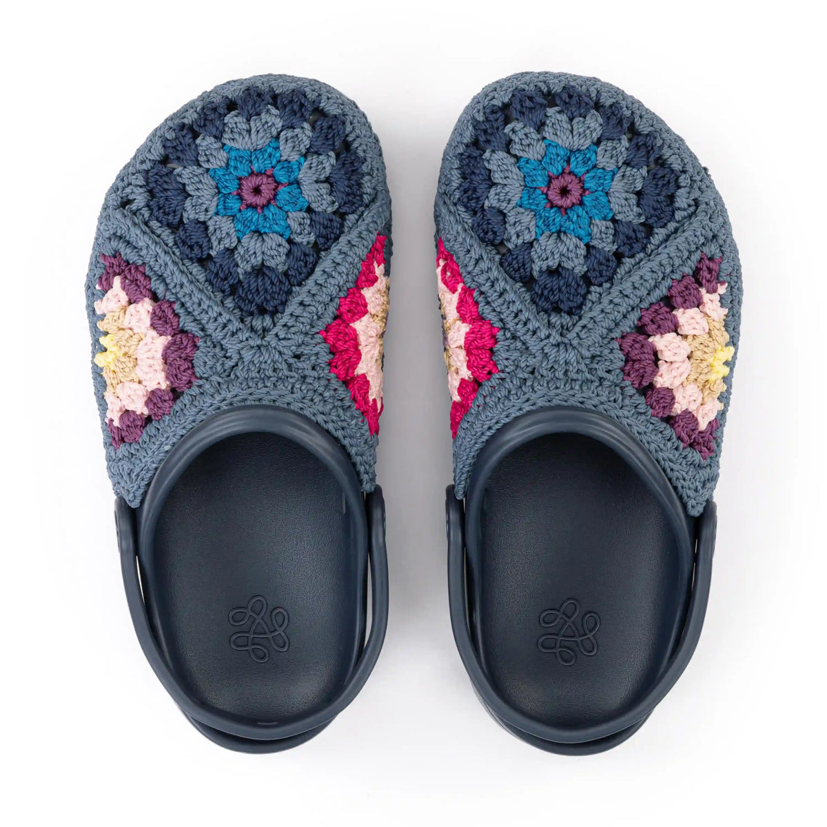 Bolo Clog - Hand Crochet - Maritime Multi Patch