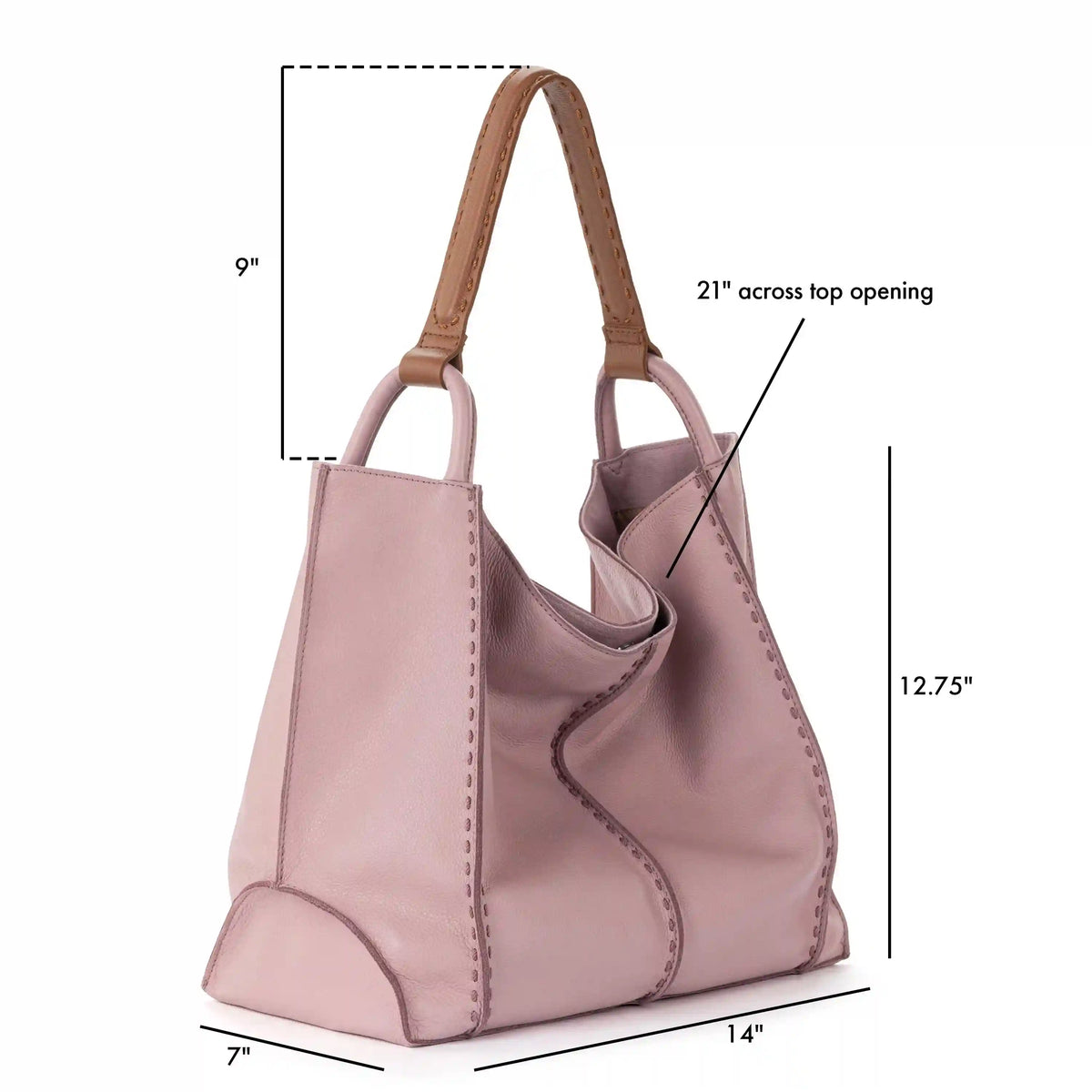 Los Feliz Large Tote - Leather - Rosewood