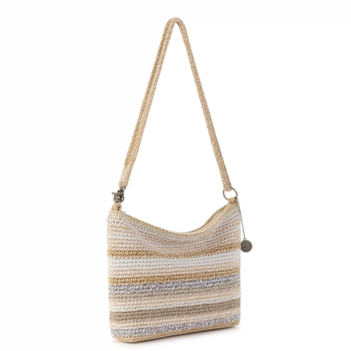 Lumi Crossbody - Hand Crochet - Sand Stripe
