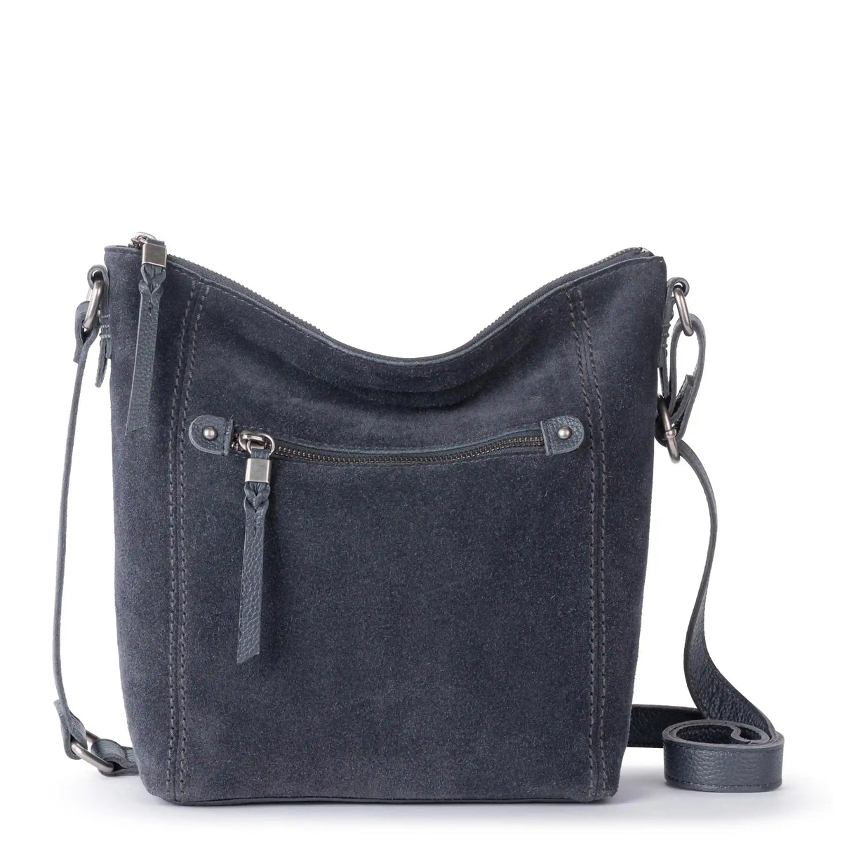 Ashland Crossbody - Leather - Storm Grey Suede