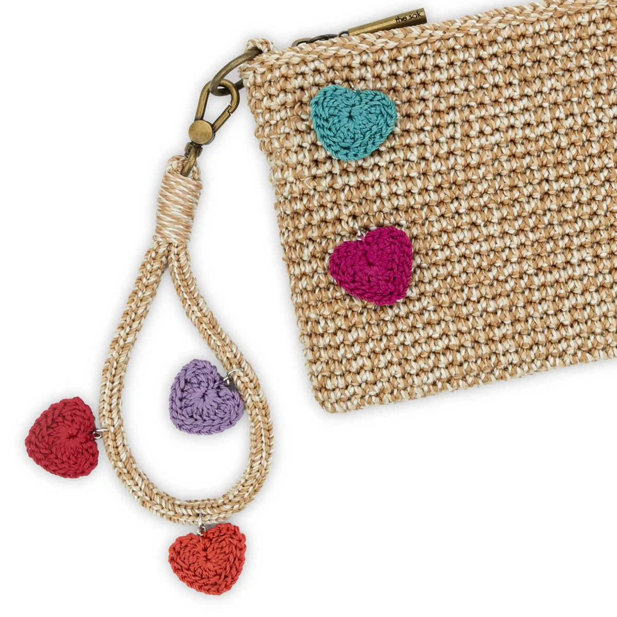 Vita Convertible Wristlet - Hand Crochet - Bamboo Static