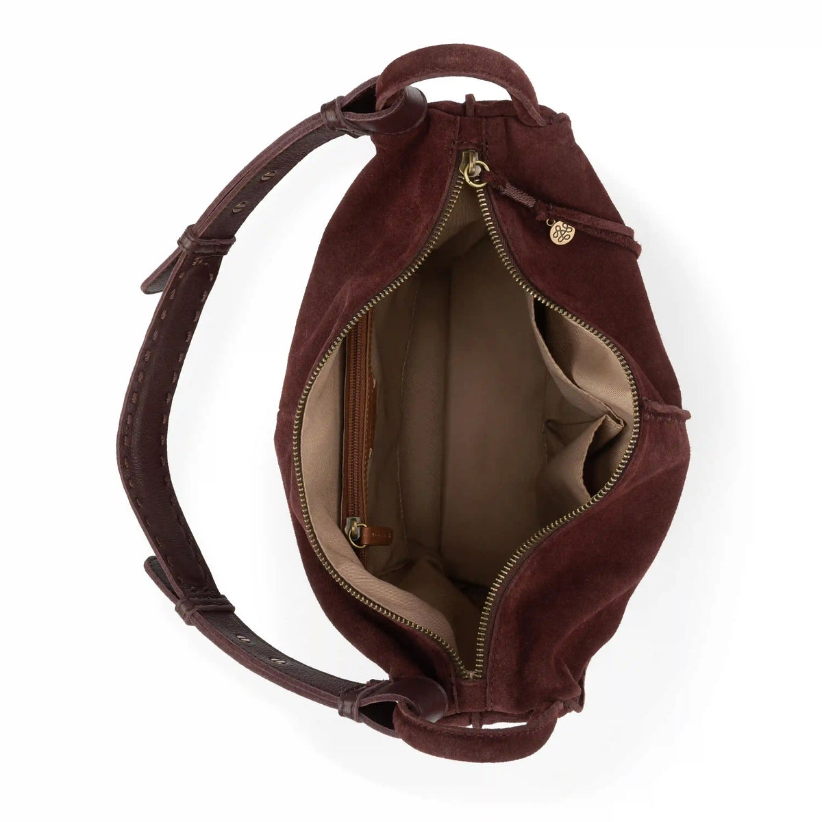 Los Feliz Hobo - Leather - Mahogany Suede