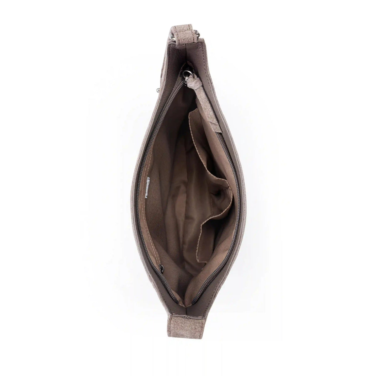 De Young Crossbody - Leather - Mushroom Suede