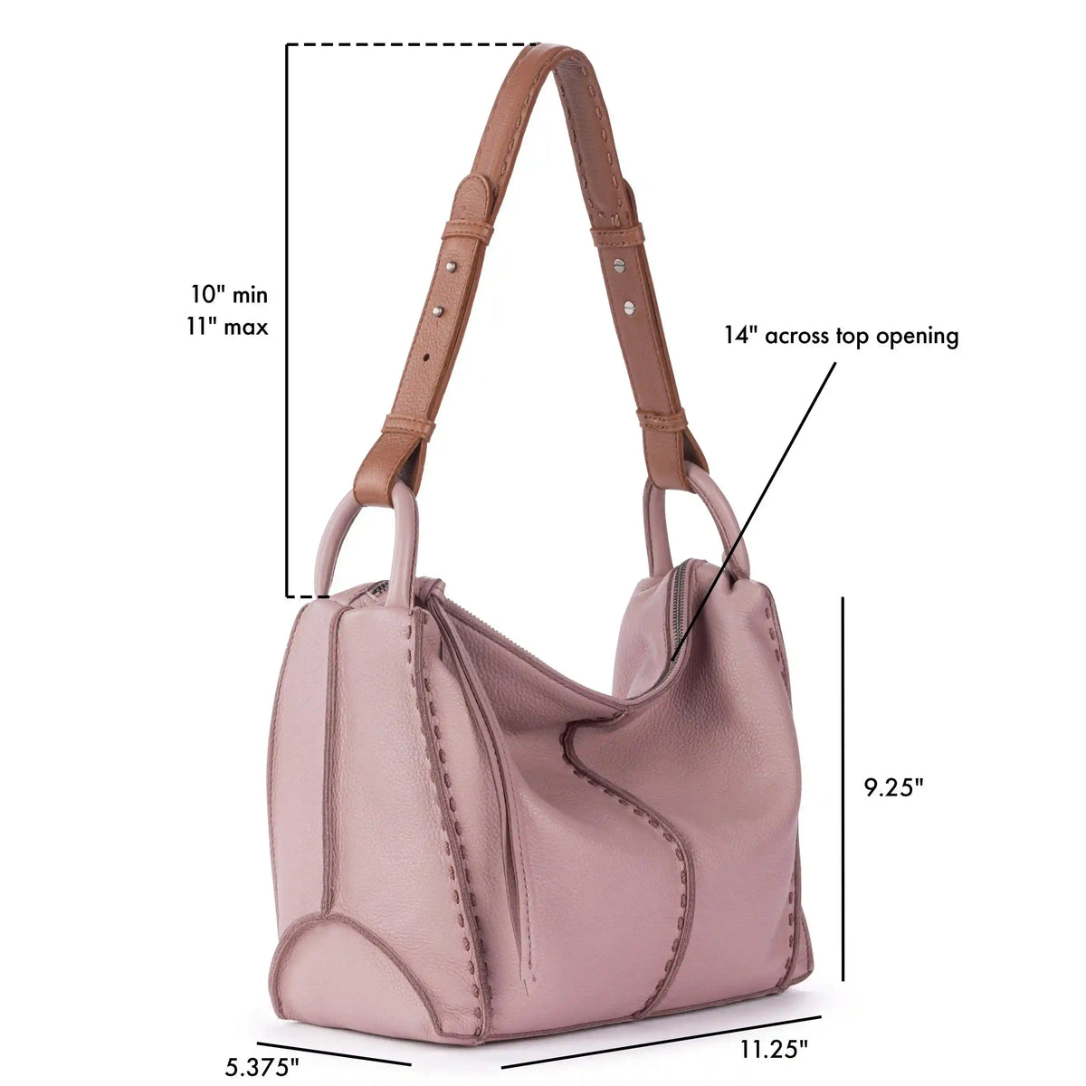 Los Feliz Hobo - Leather - Rosewood