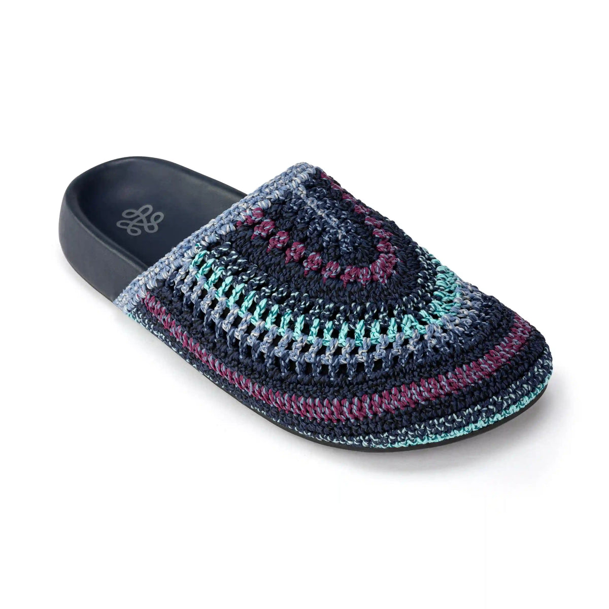 Bolinas Clog - Hand Crochet - Lapis Stripe