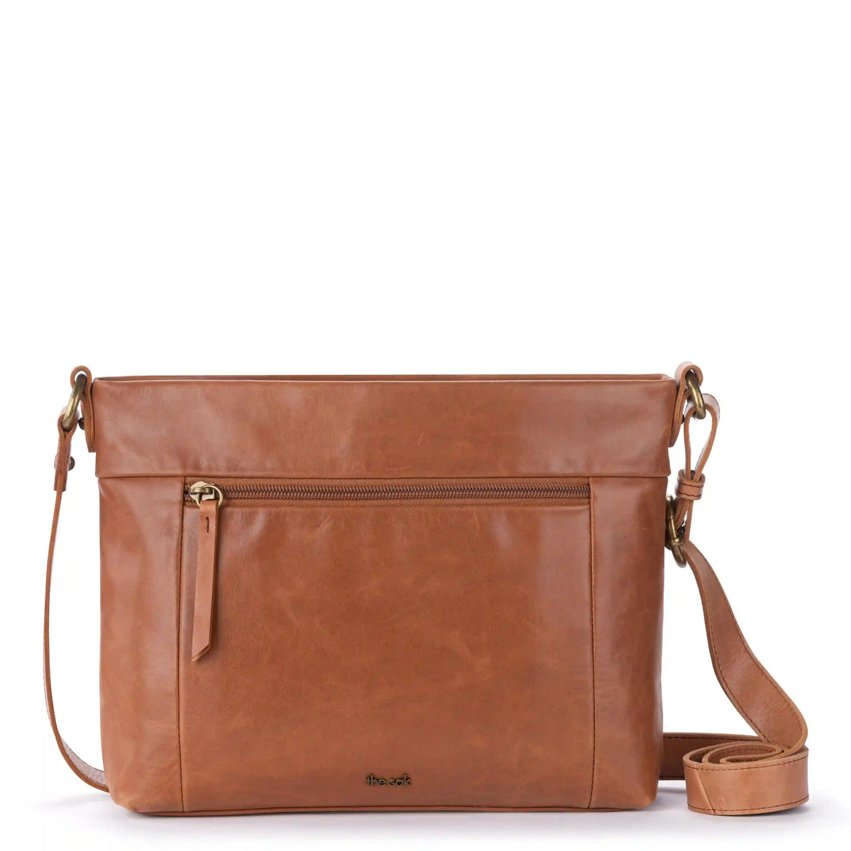 Melrose Crossbody - Leather - Tobacco Floral Embossed