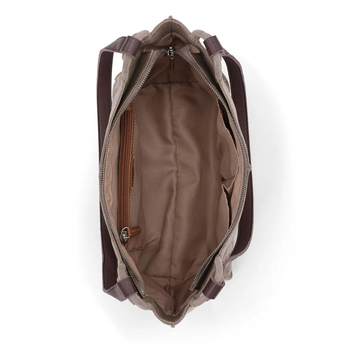 Los Feliz Satchel - Leather - Mushroom Suede