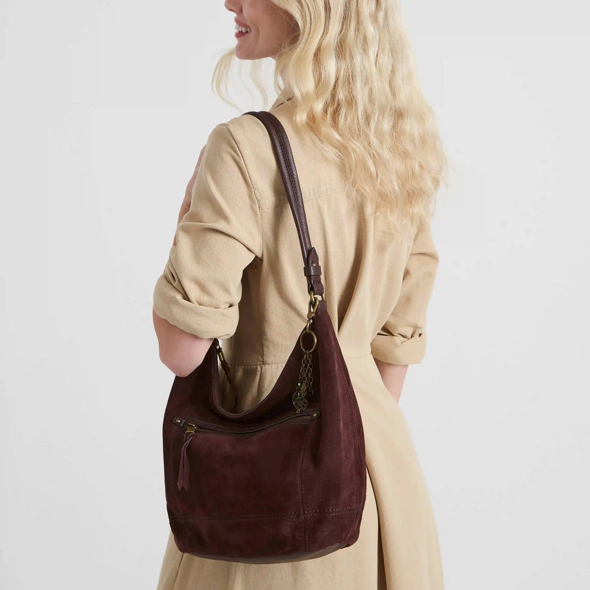 Sequoia Hobo - Leather - Mahogany Suede