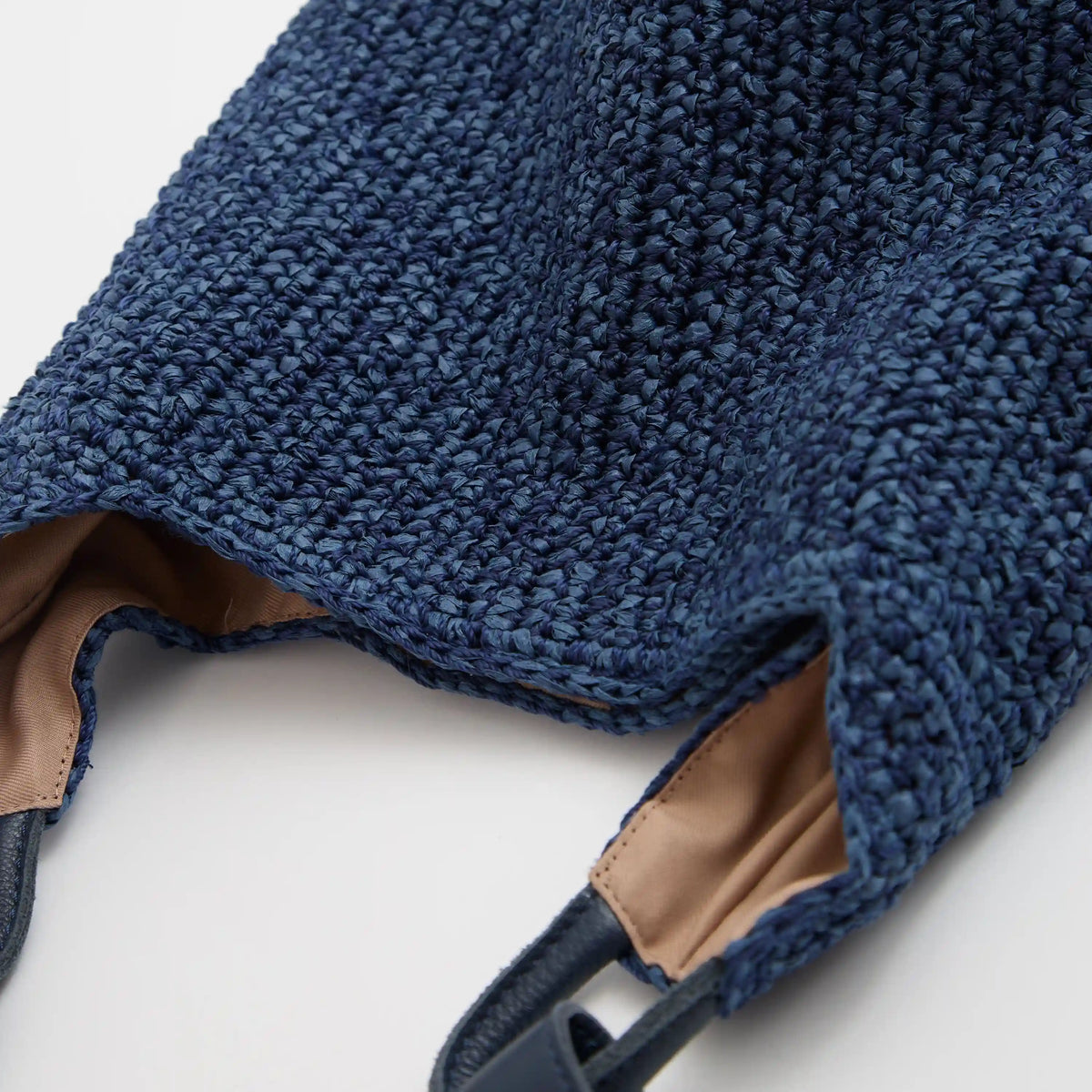 Los Feliz 120 Hobo - Hand Crochet - Denim Tonal Straw
