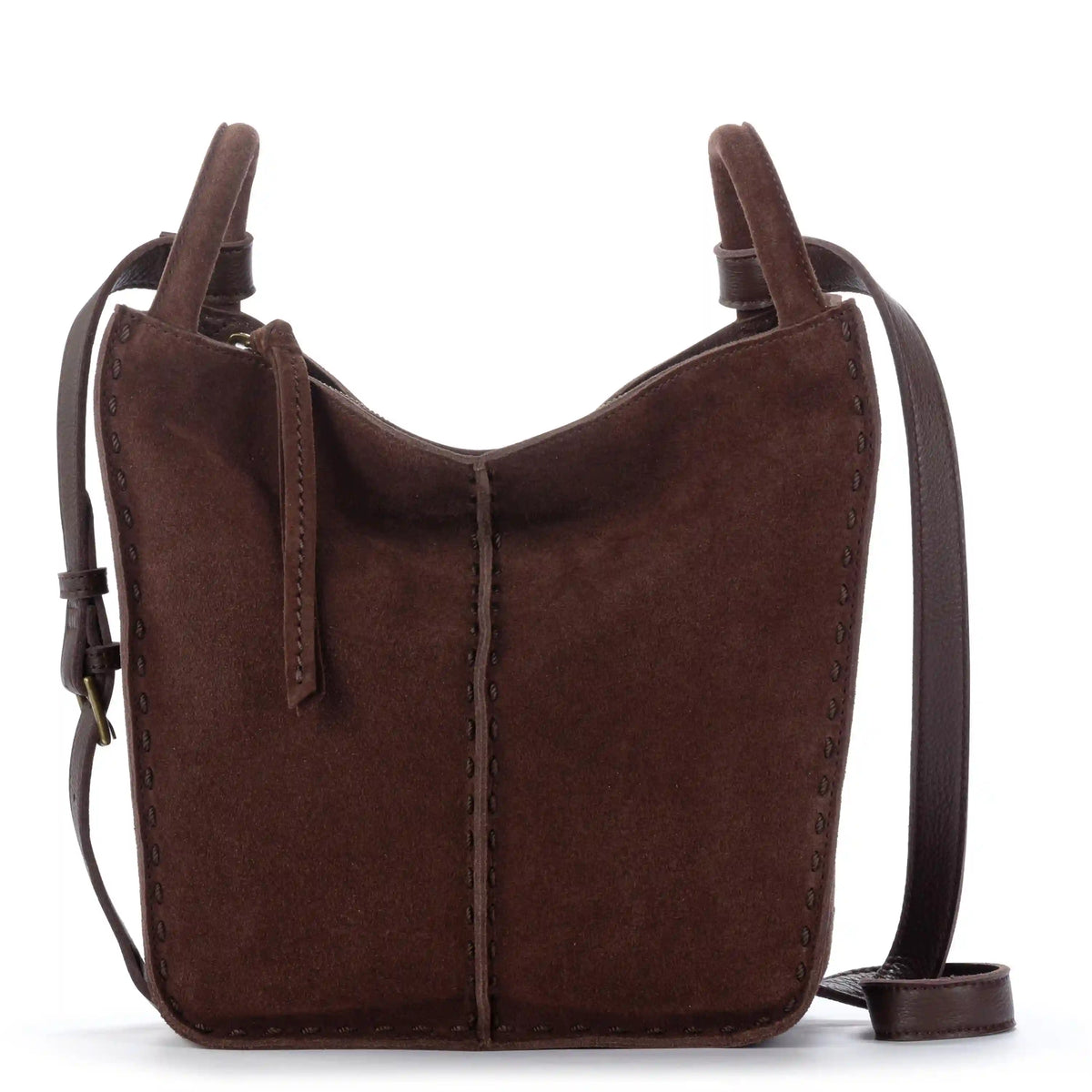 Los Feliz Crossbody - Leather - Mahogany Suede