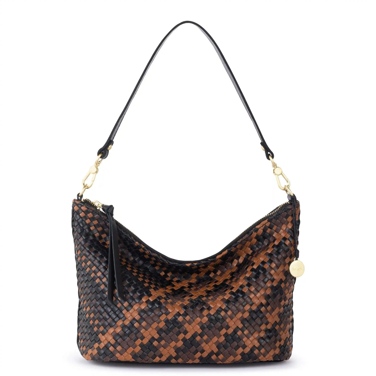 Juniper Small Hobo - Leather - Espresso Woven