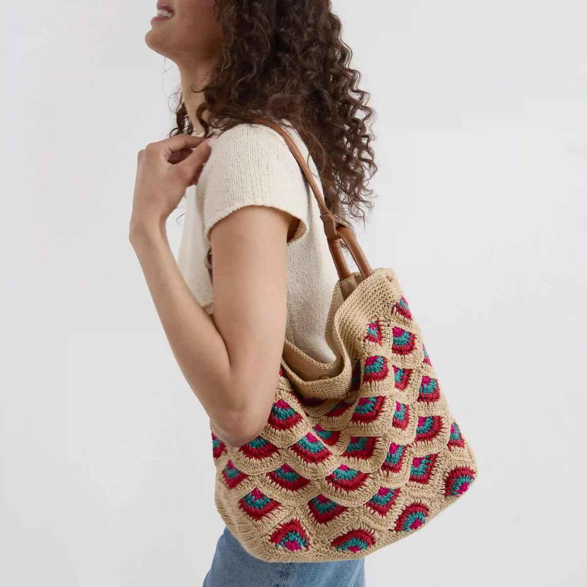 Los Feliz Large Tote - Hand Crochet - Bamboo Mermaid
