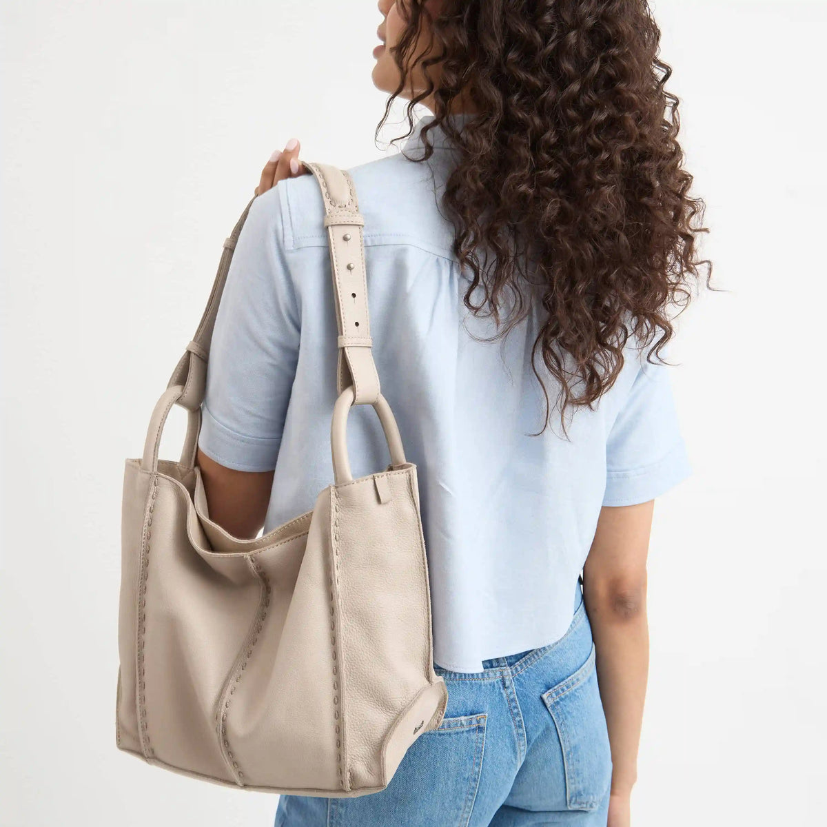 Los Feliz Medium Tote - Leather - Sand