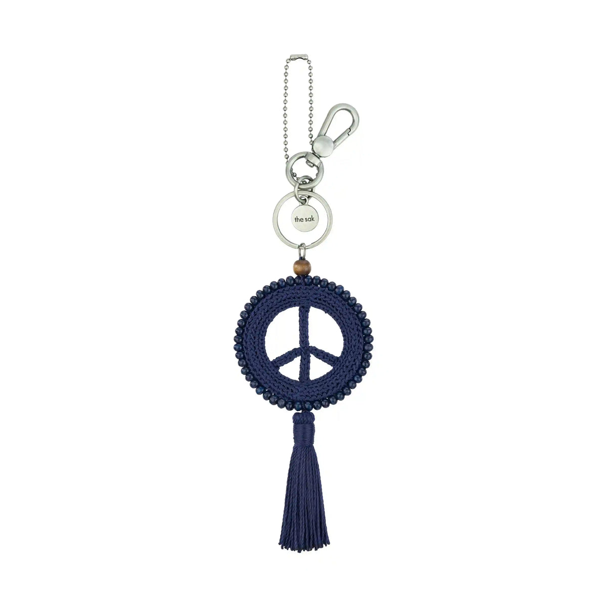 Yarnicharmz Dangle - Hand Crochet - Denim Tonal Peace