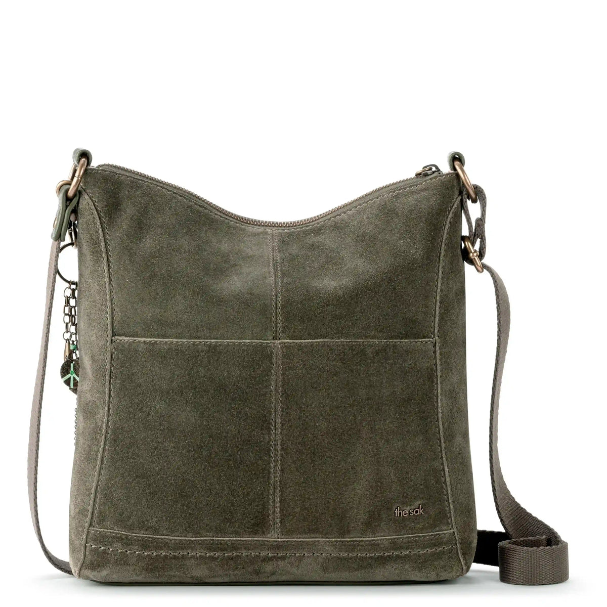 Lucia Crossbody - Leather - Moss Suede