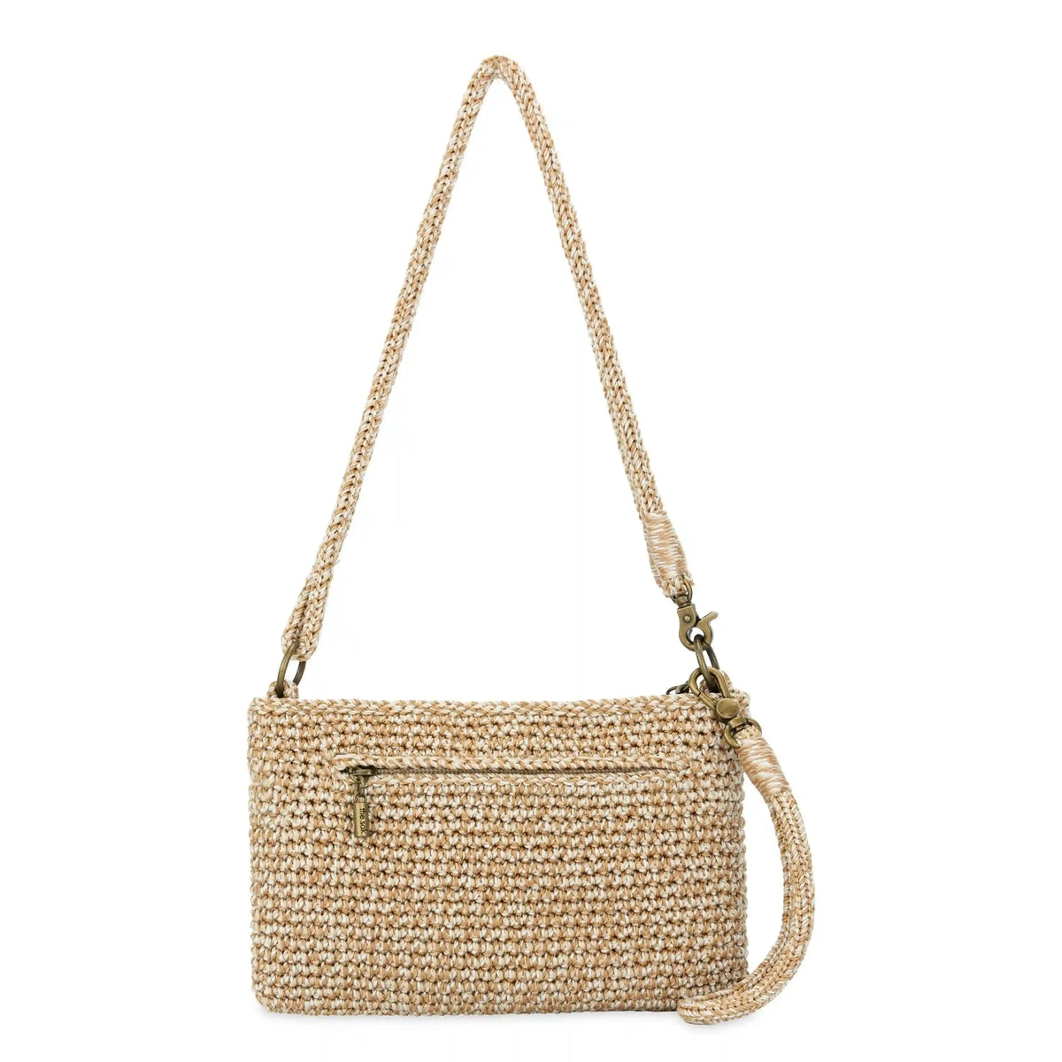 Vita Convertible Wristlet - Hand Crochet - Bamboo Static