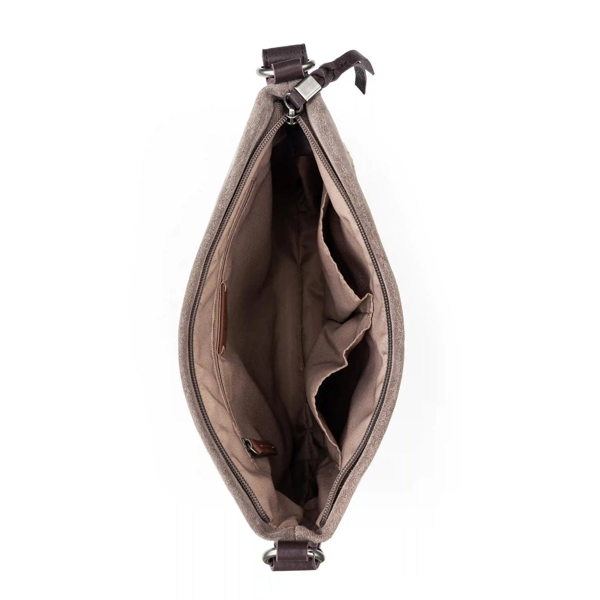 Melrose Crossbody - Leather - Mushroom Suede