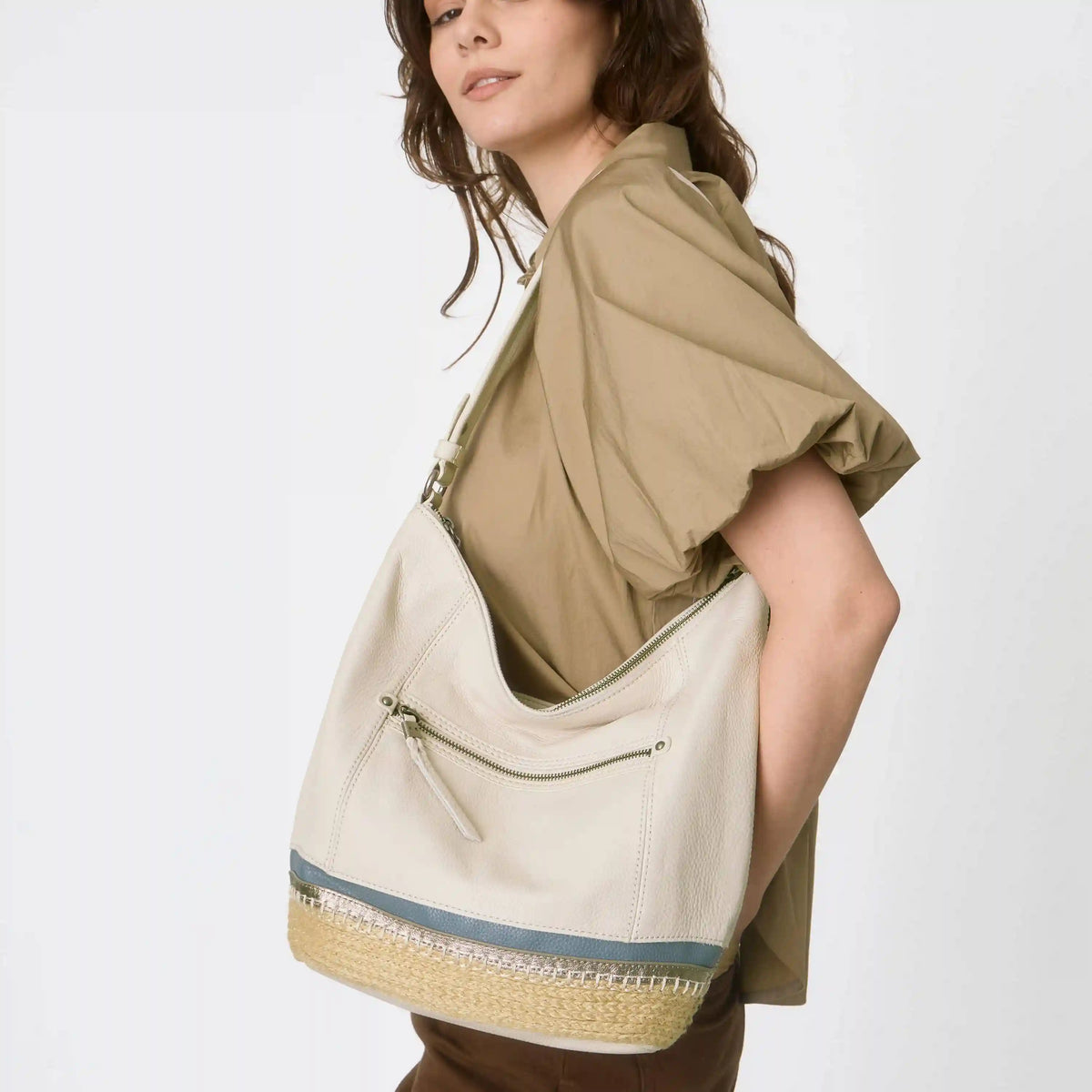 Sequoia Hobo - Leather - Coastal Block Espadrille