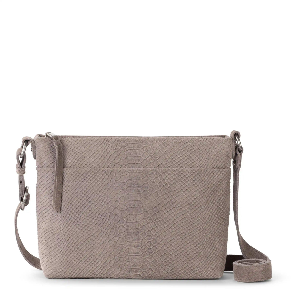 Melrose Crossbody - Leather - Mushroom Croco Suede
