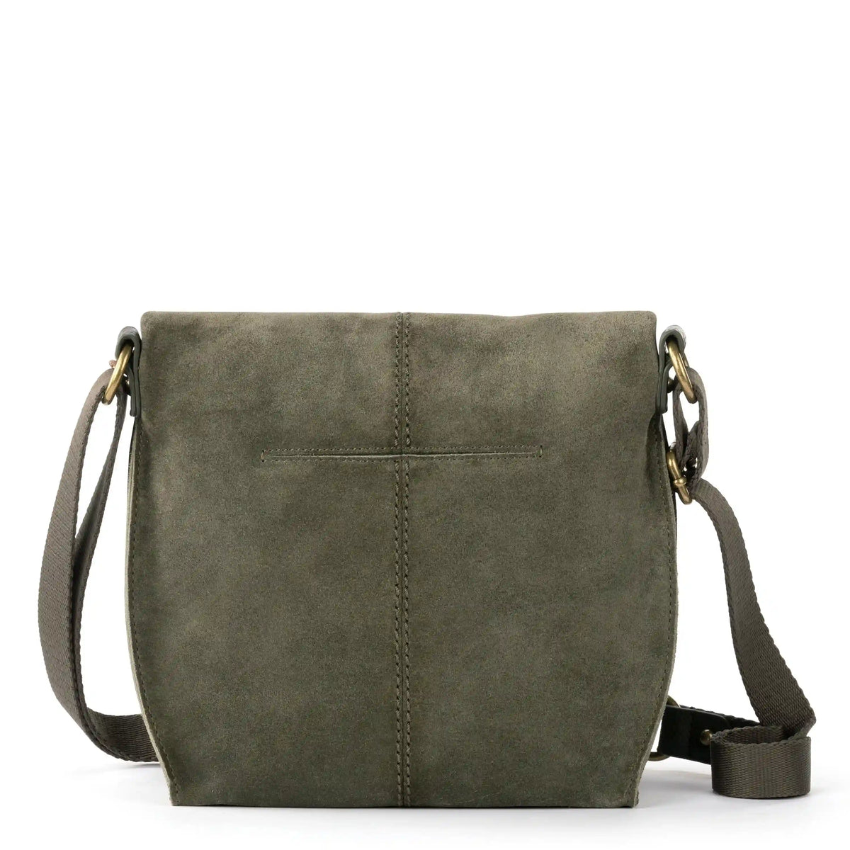 Silverlake Flap Crossbody - Leather - Moss Suede