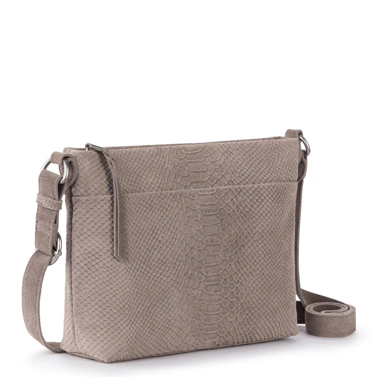 Melrose Crossbody - Leather - Mushroom Croco Suede