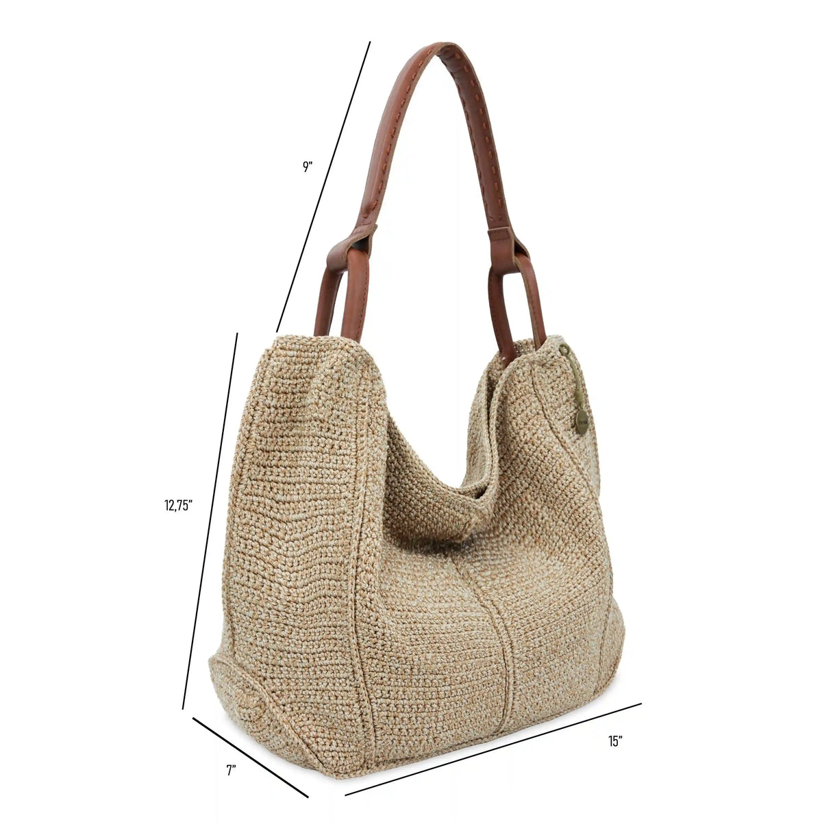 Los Feliz Large Tote - Hand Crochet - Bamboo Static