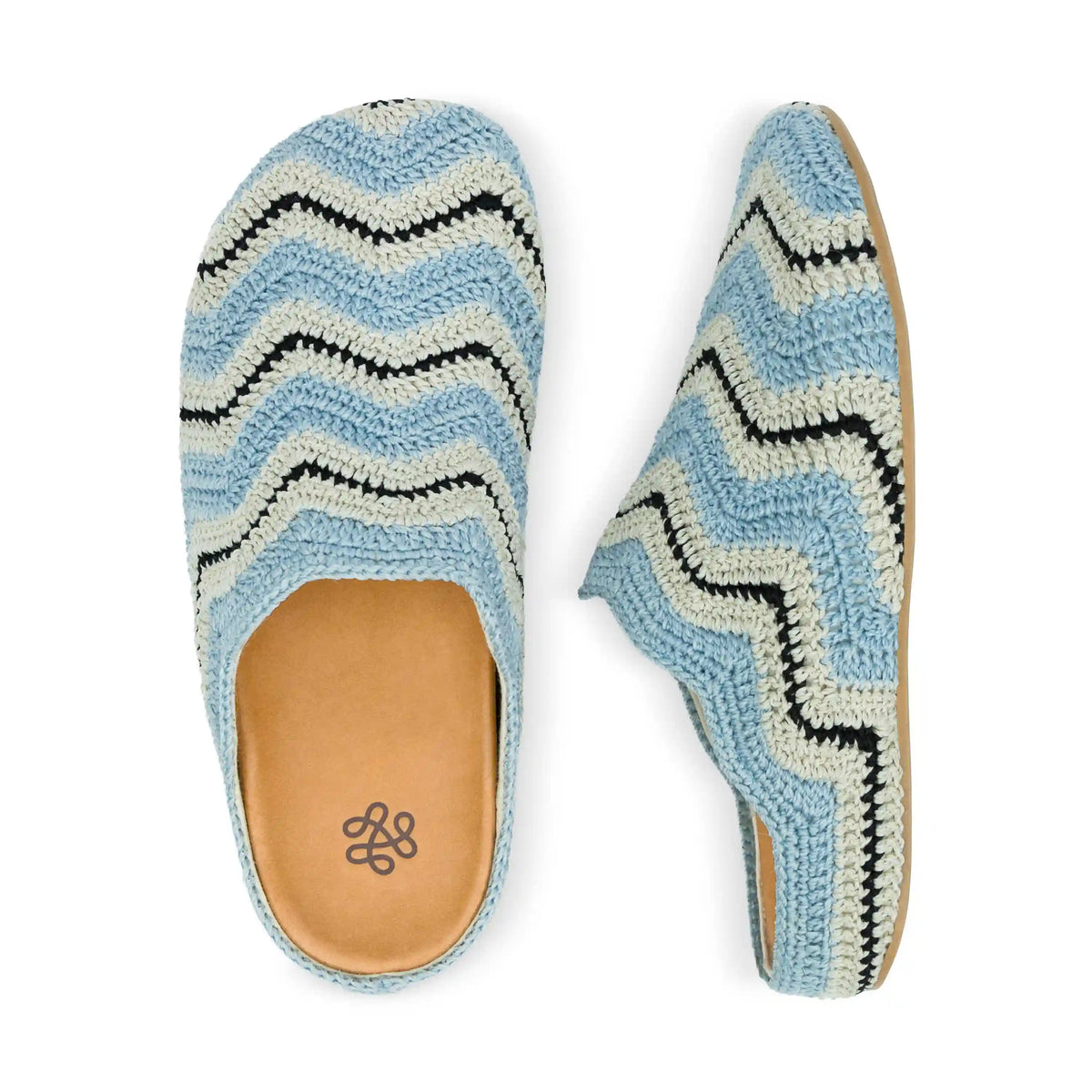 Bolinas Ripple Clog - Hand Crochet - Dream Blue Ripple