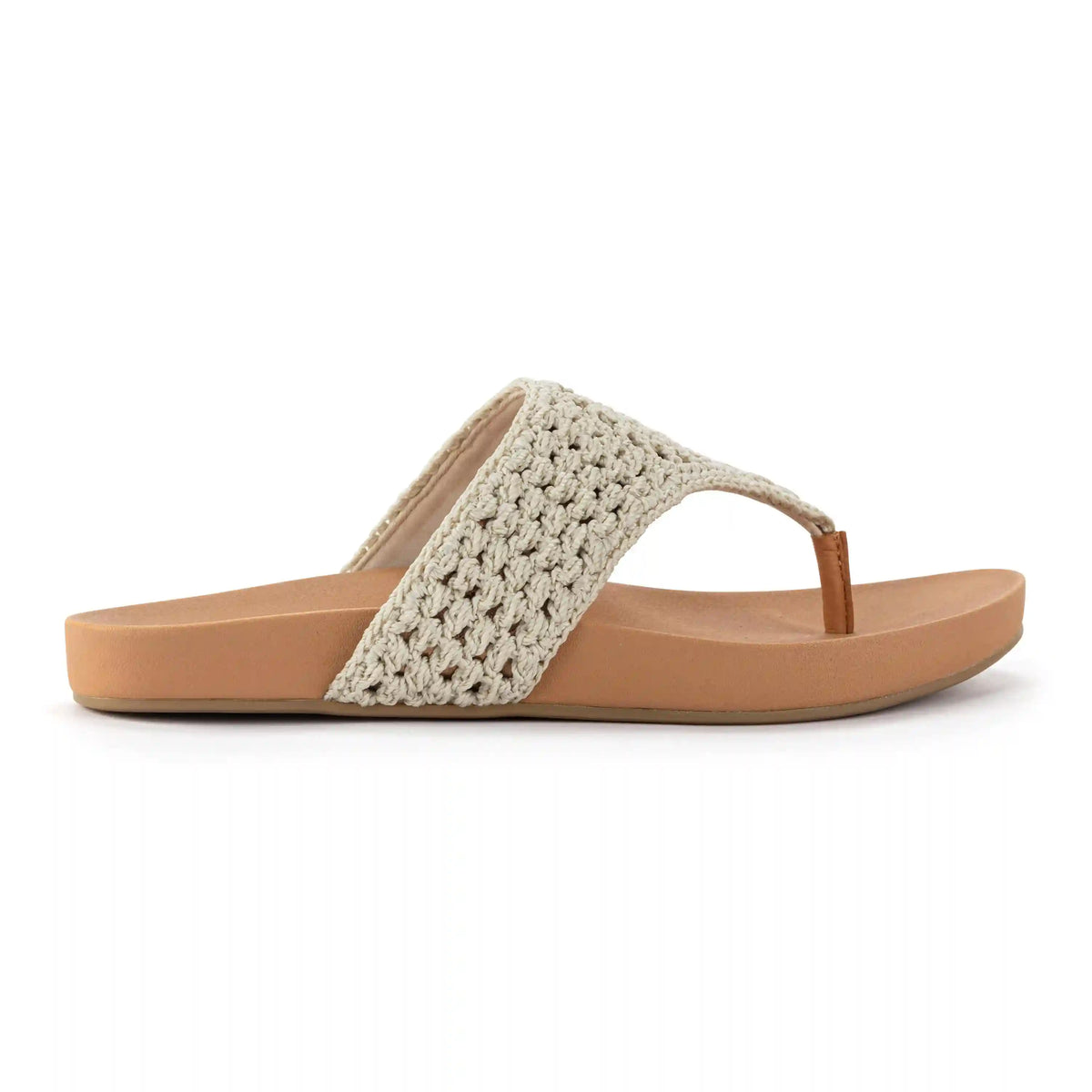 Everly Sandal - Hand Crochet - Natural Medallion