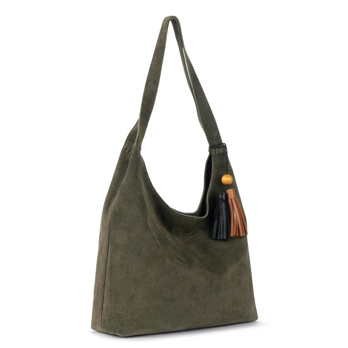 Huntley Hobo - Leather - Moss Suede