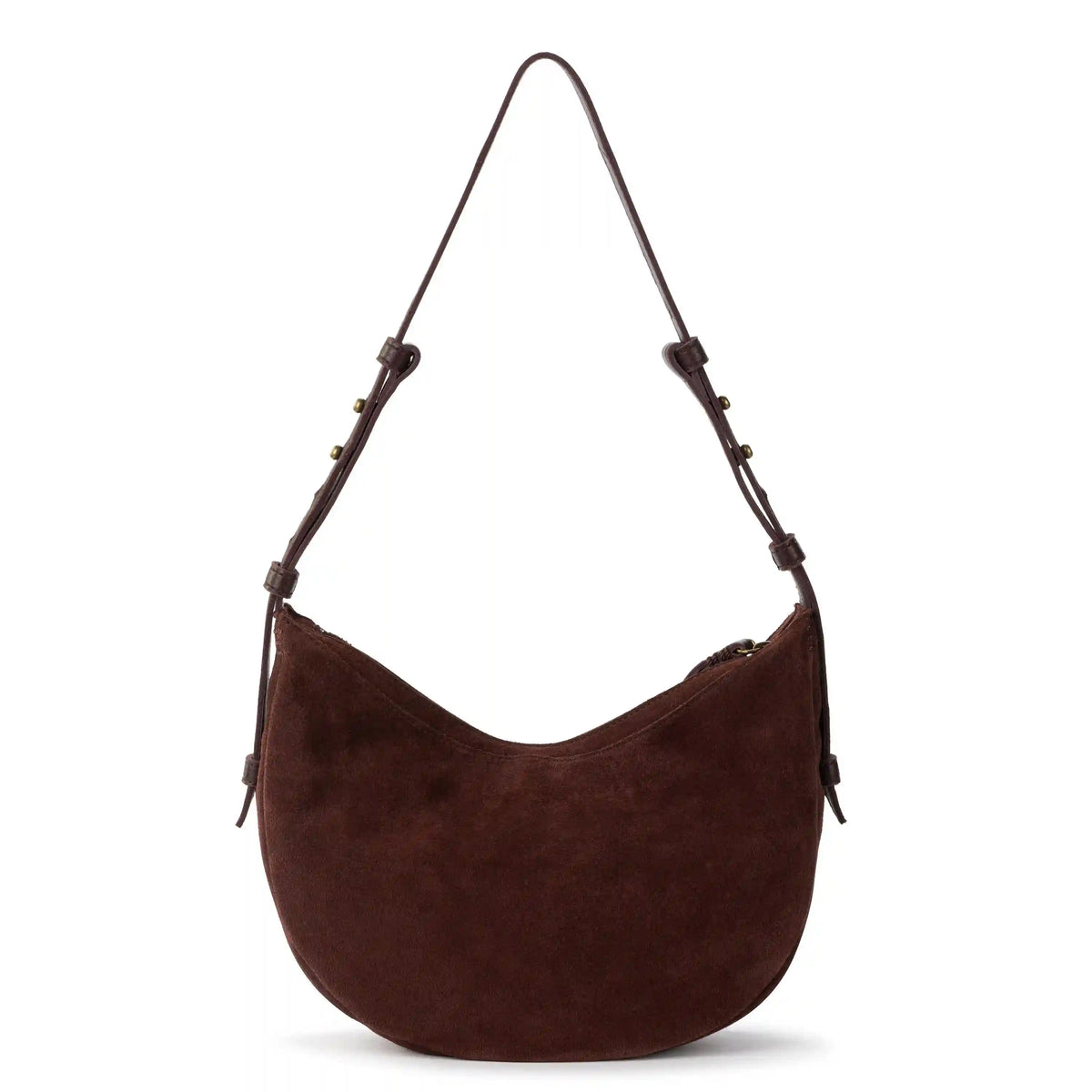 Tess Shoulder Bag - Leather - Mahogany Suede