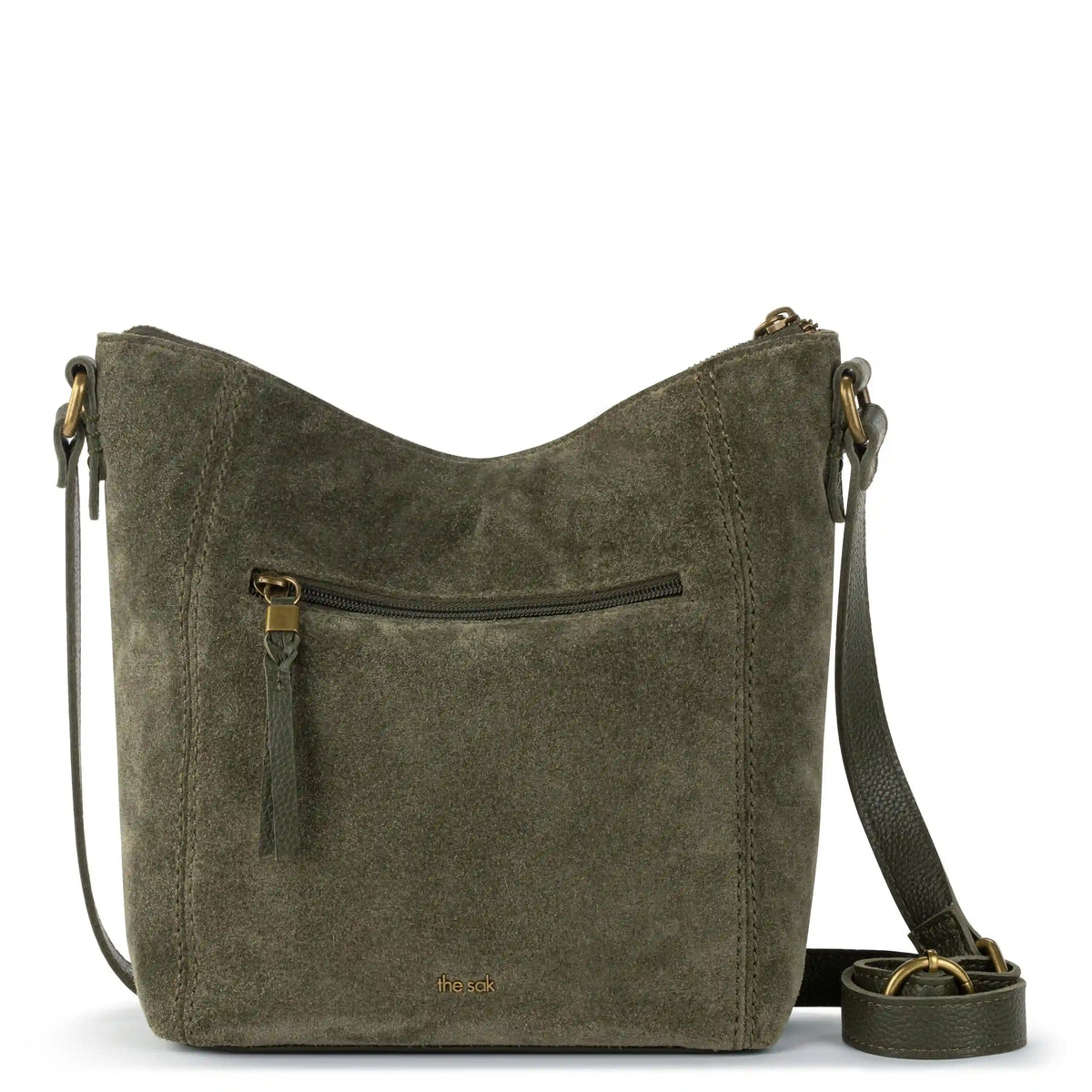 Ashland Crossbody - Leather - Moss Suede