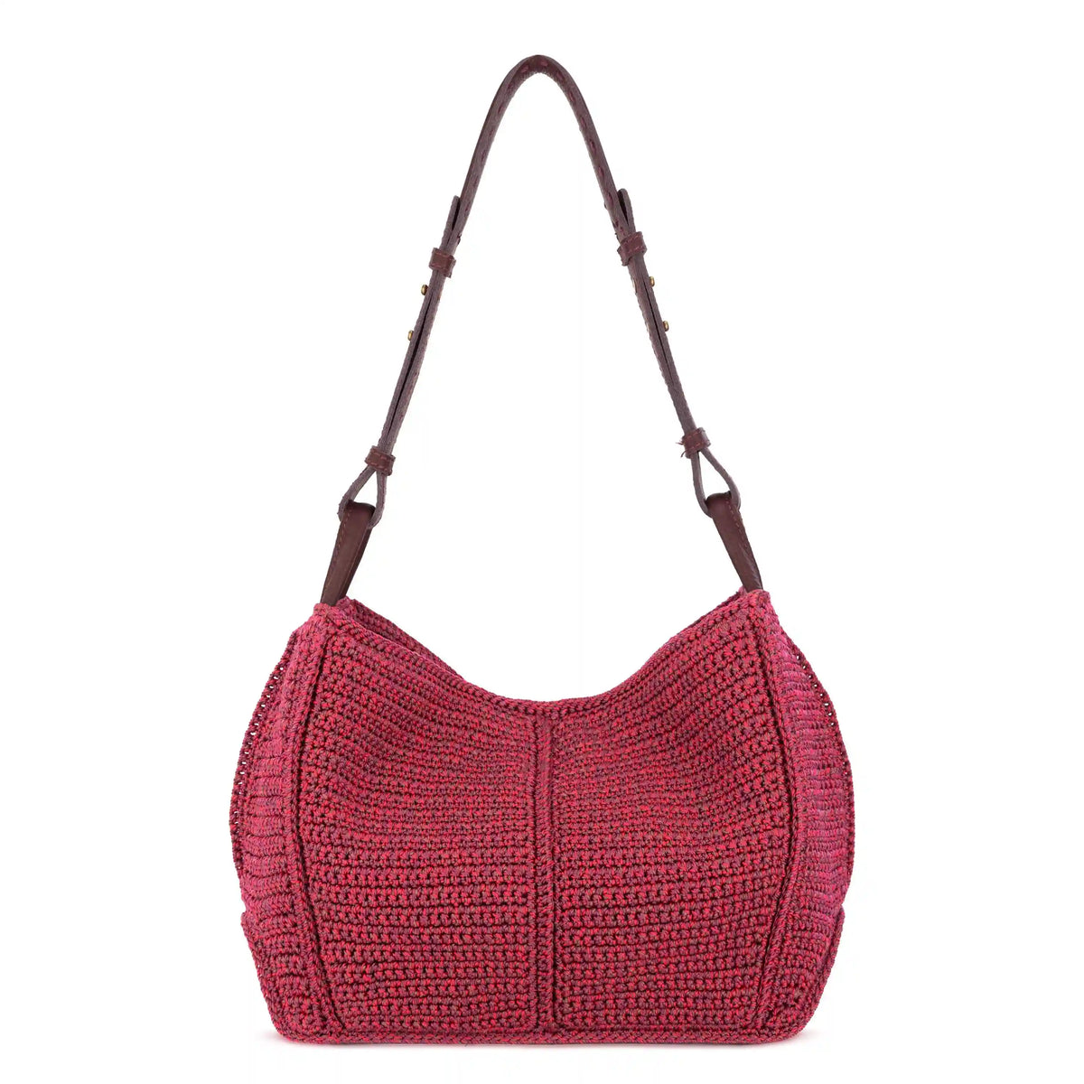 Los Feliz Hobo - Hand Crochet - Black Cherry Static