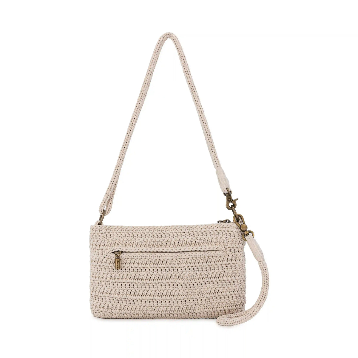 Vita Convertible Wristlet - Hand Crochet - Flower Ecru