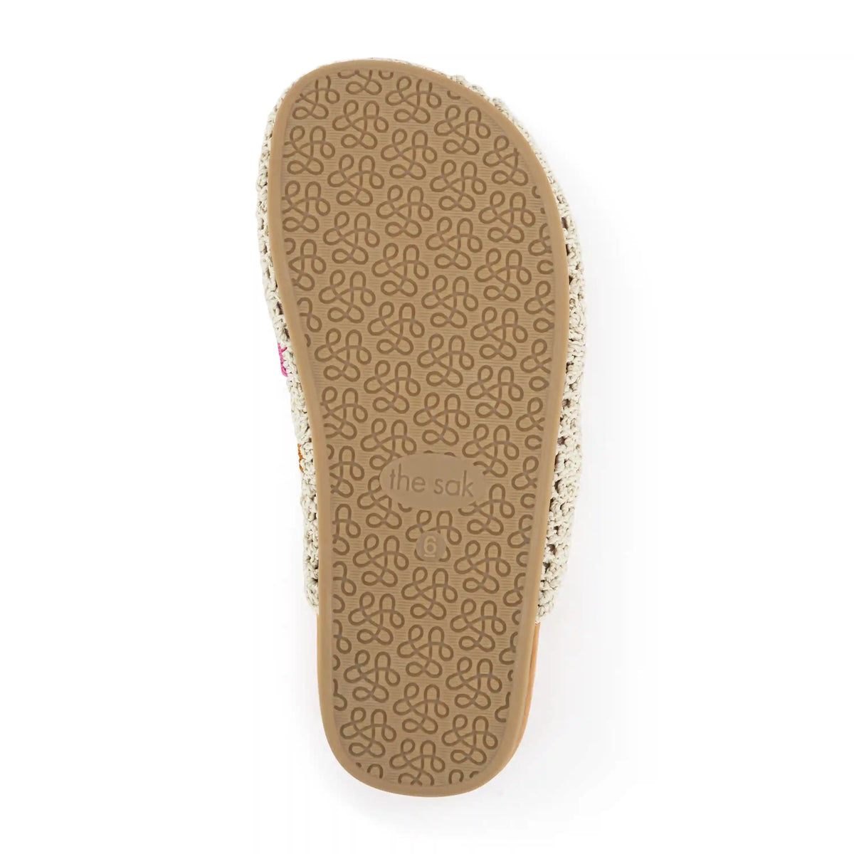 Bolinas Clog - Hand Crochet - Natural Multi Flowers