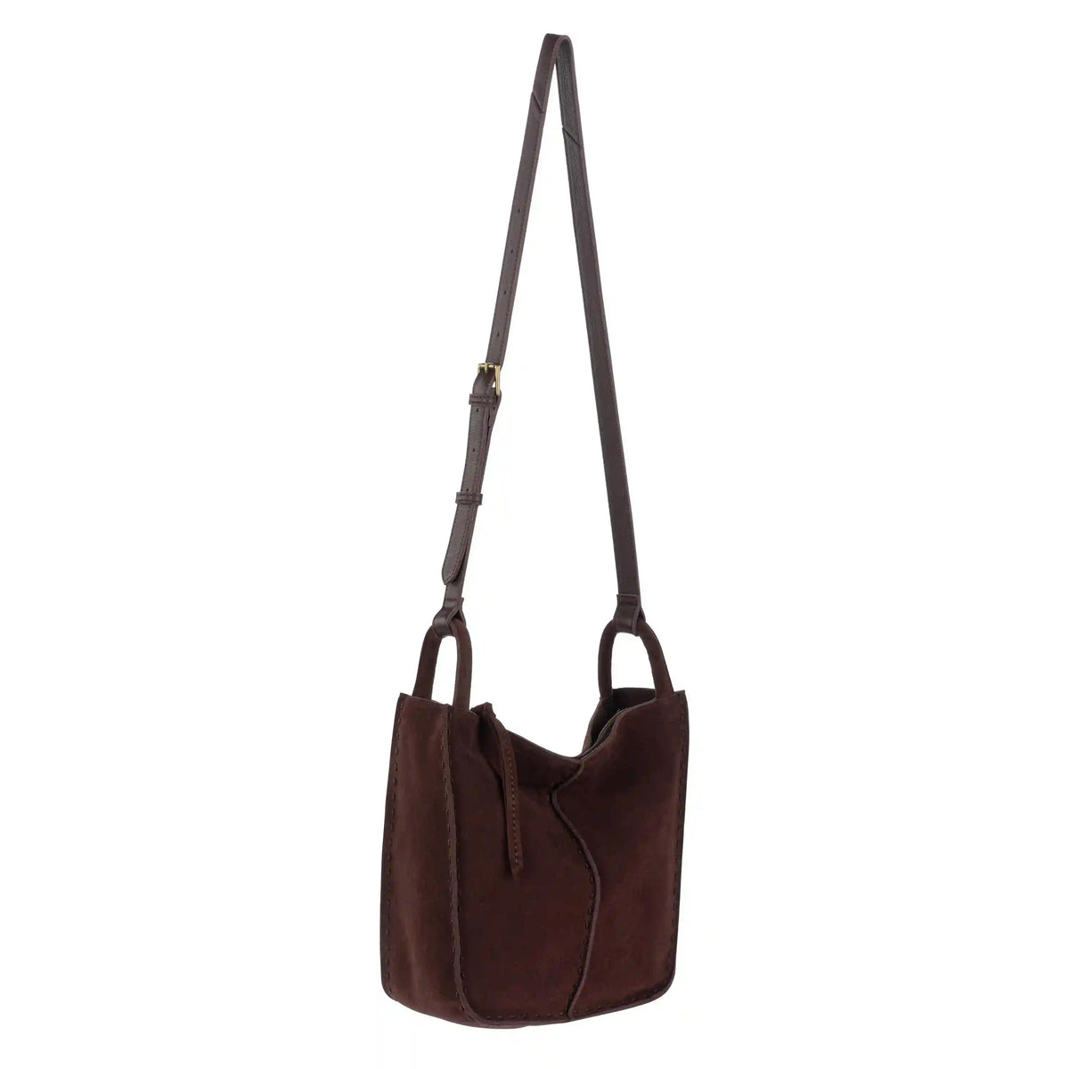 Los Feliz Crossbody - Leather - Mahogany Suede