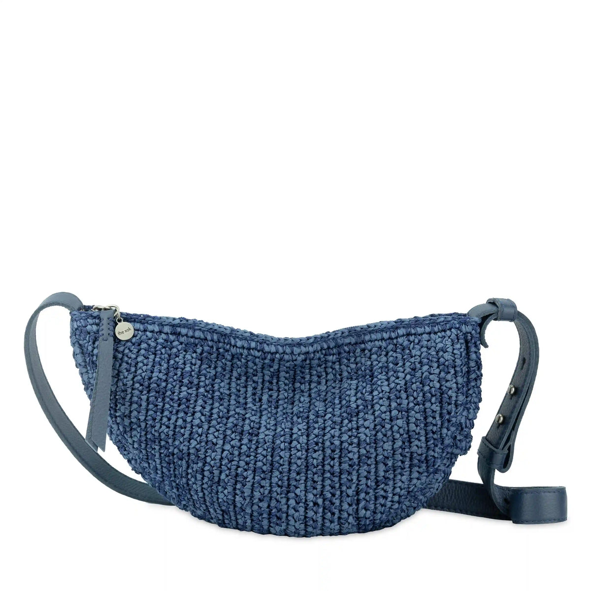 Tess Sling - Hand Crochet - Denim Tonal Straw