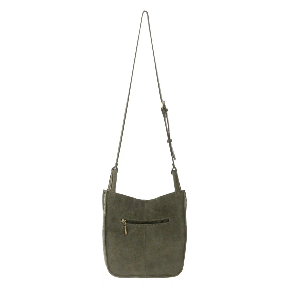 Los Feliz Crossbody - Leather - Moss Suede