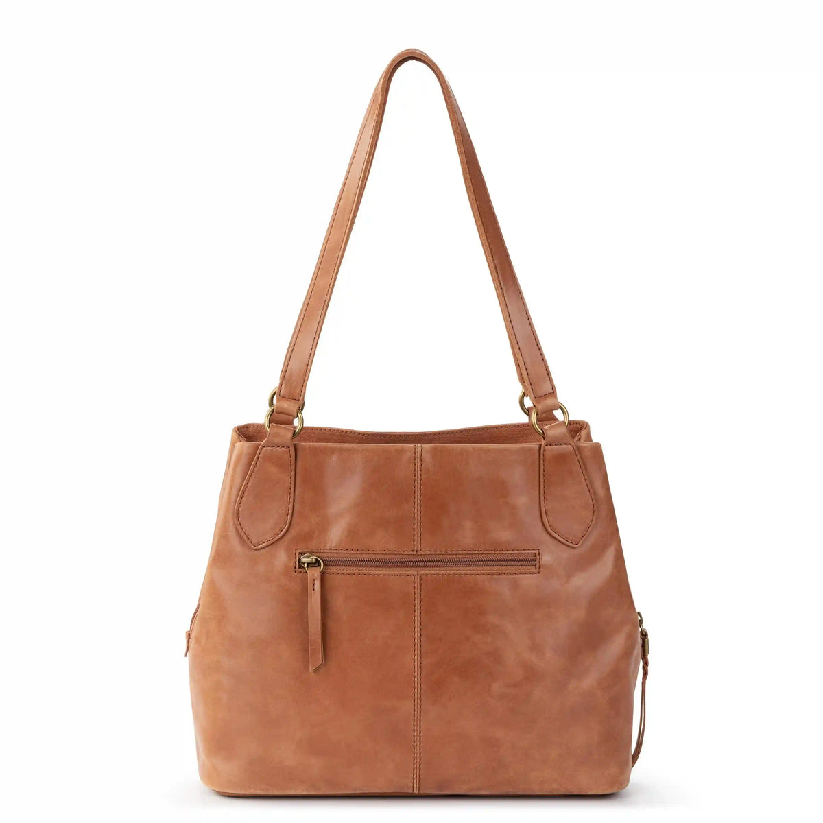 Melrose Satchel - Leather - Tobacco Floral Embossed