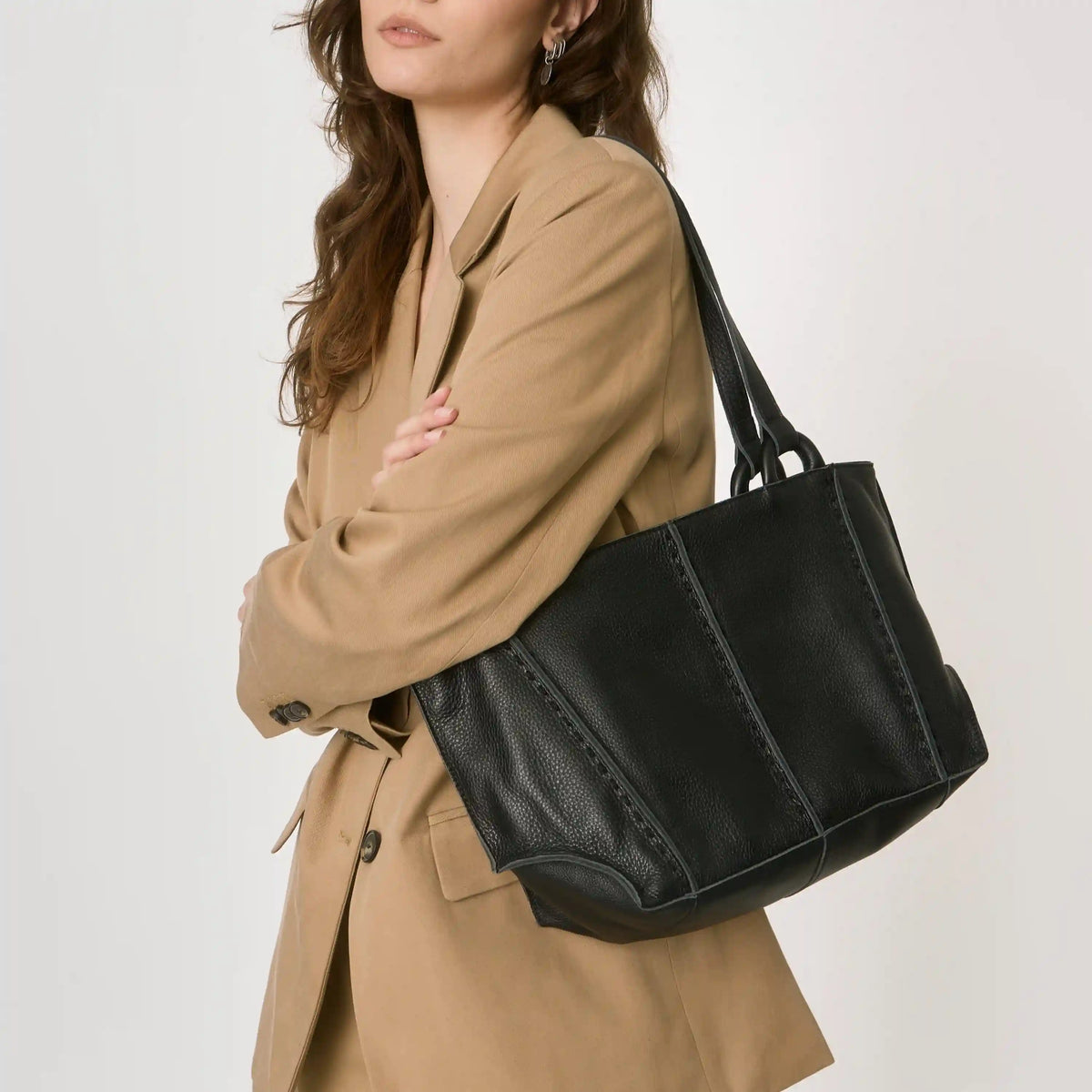 Los Feliz Satchel - Leather - Black