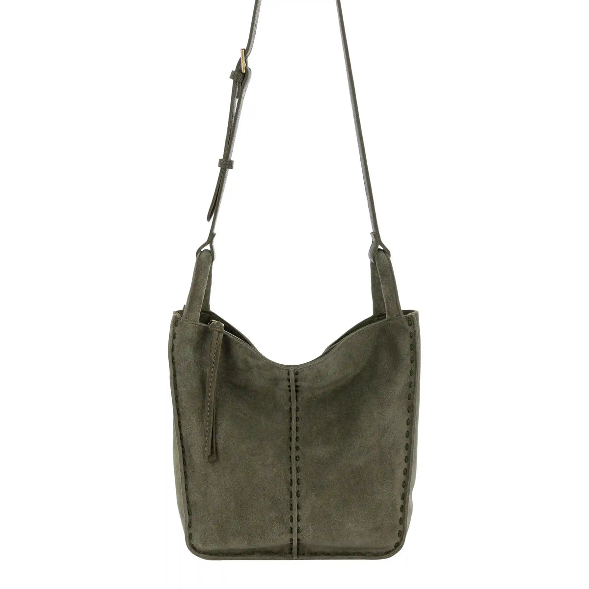 Los Feliz Crossbody - Leather - Moss Suede