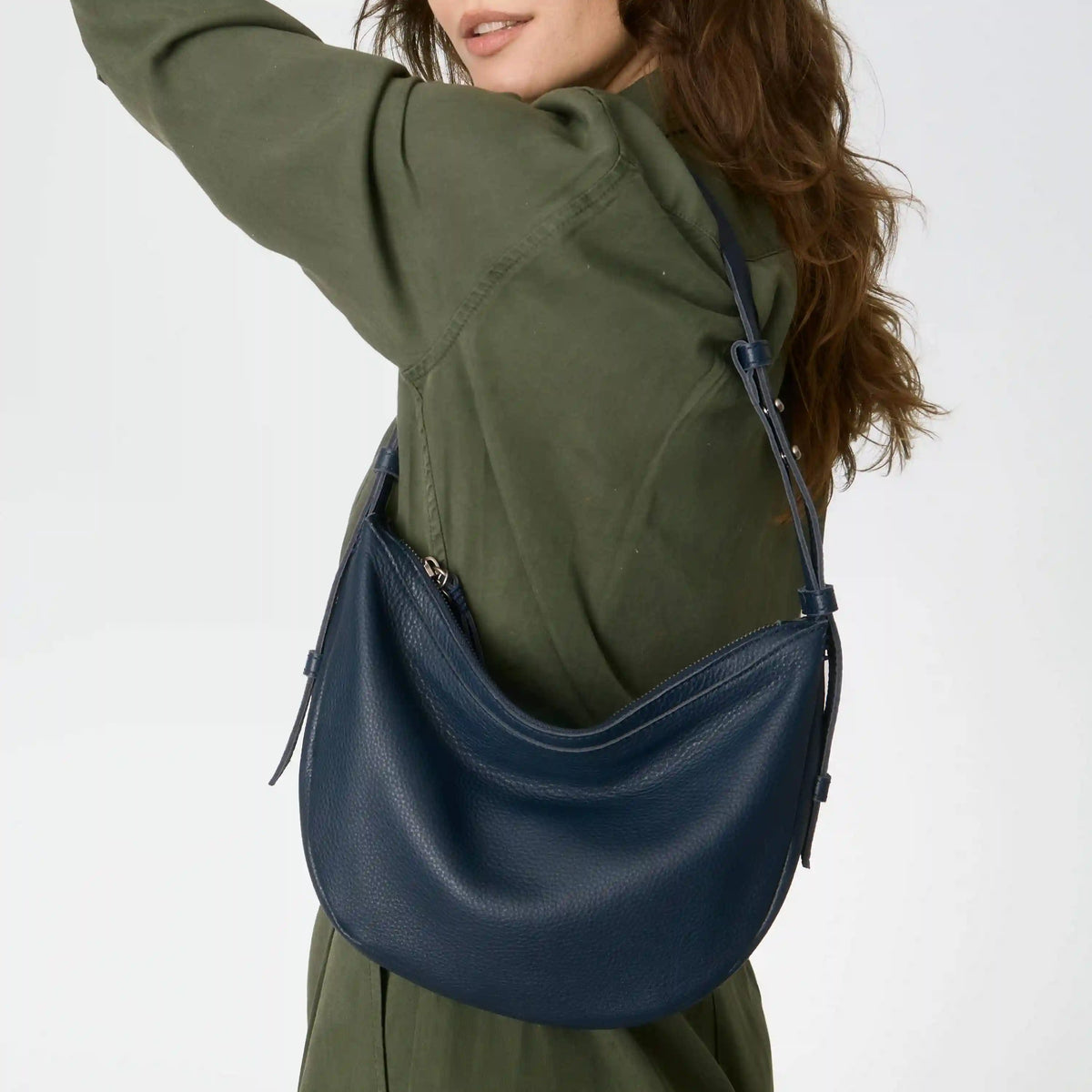 Tess Shoulder Bag - Leather - Indigo