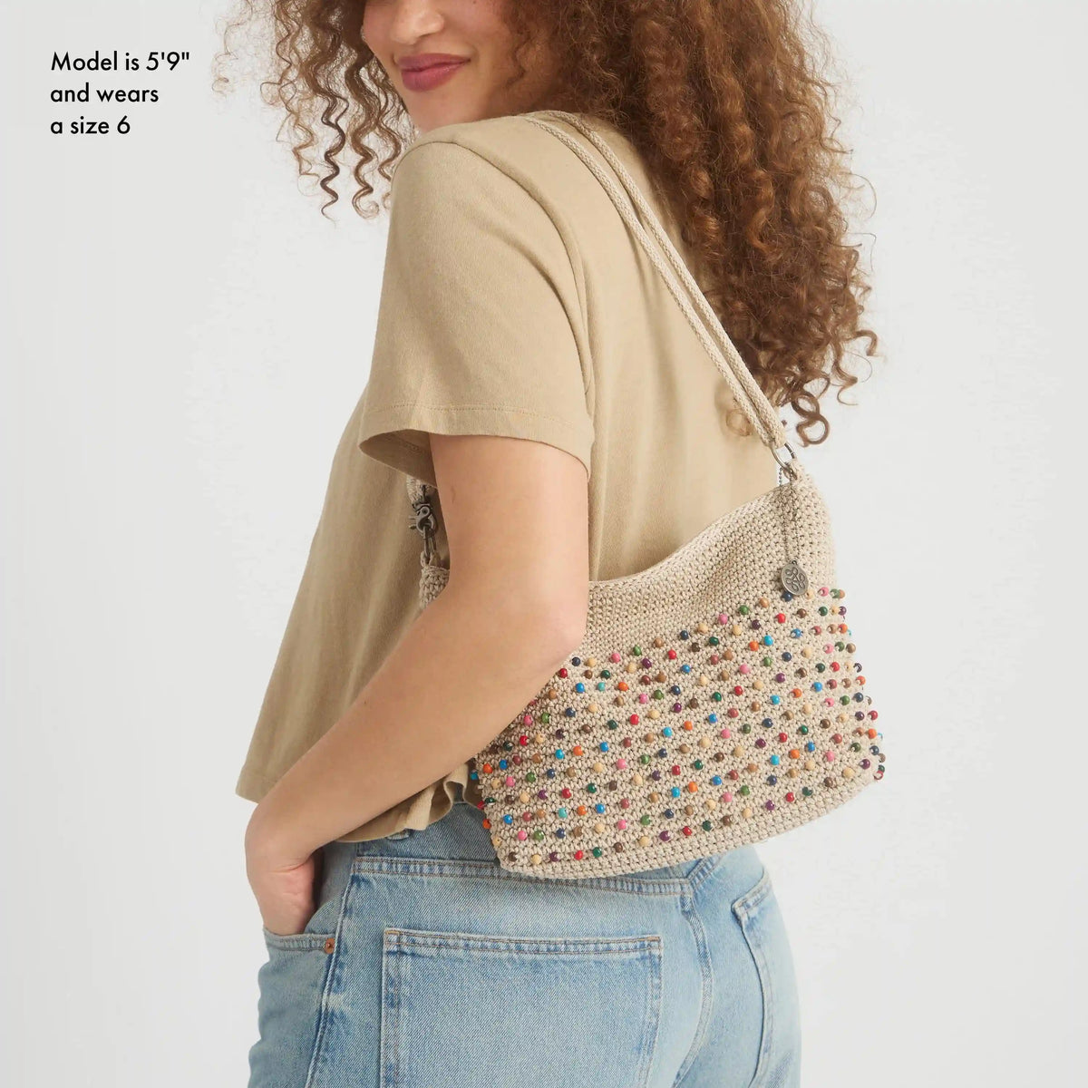 Lumi Crossbody - Hand Crochet - Ecru Multi Beads
