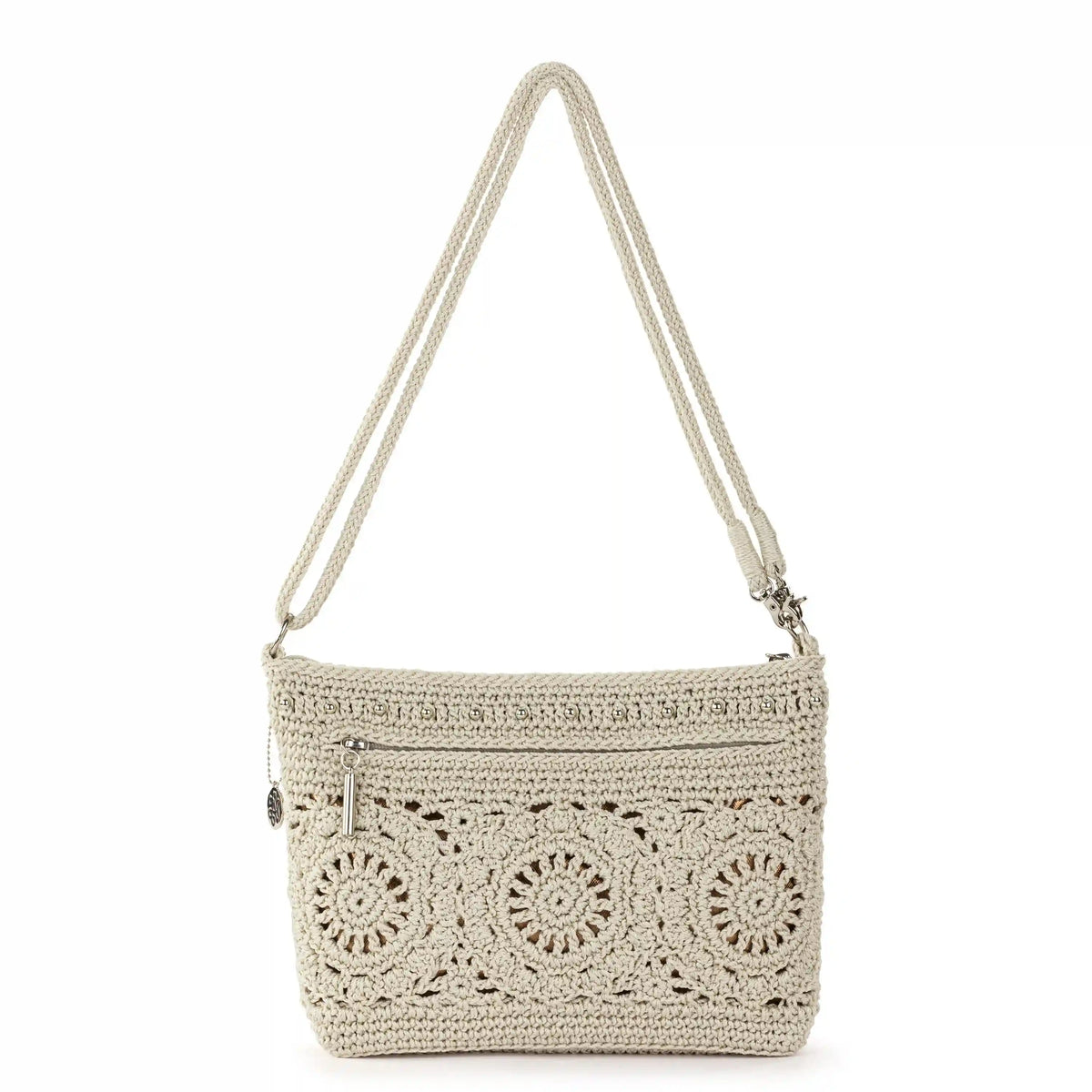 Lumi Crossbody - Hand Crochet - Natural Medallion