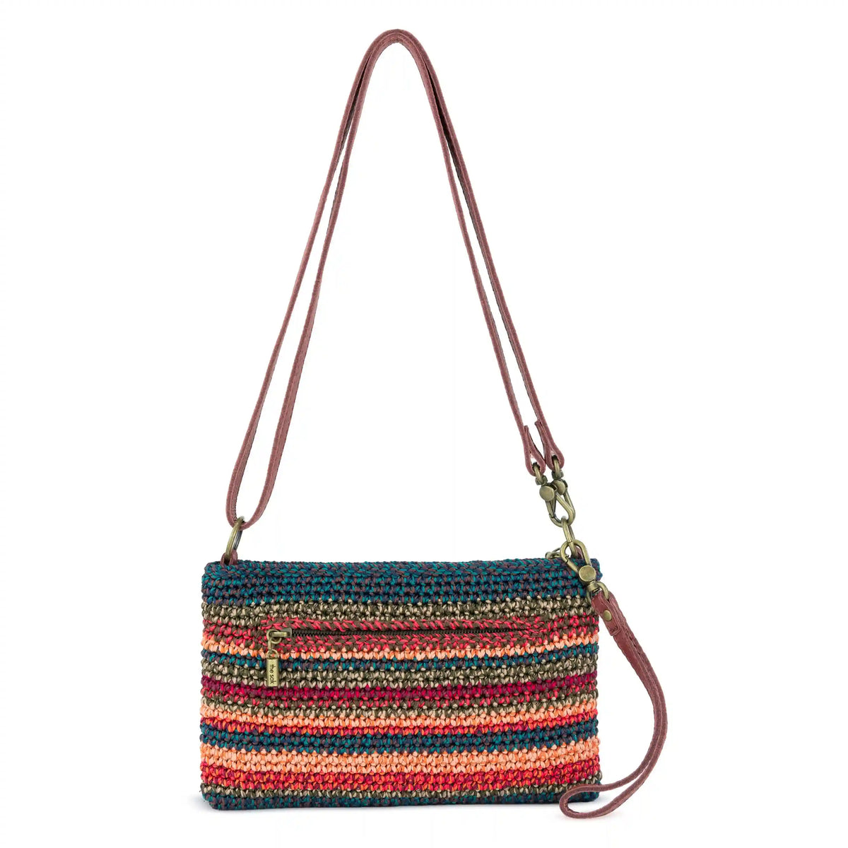 Vita Convertible Wristlet - Hand Crochet - Woodland Stripe
