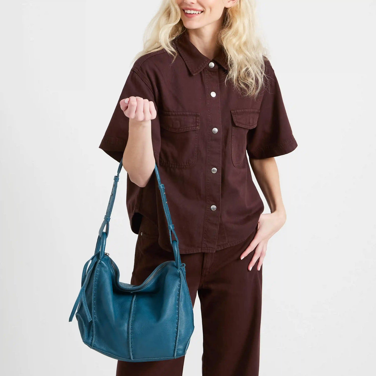 Los Feliz Hobo - Leather - Deep Teal