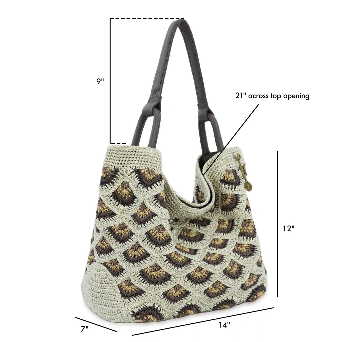 Los Feliz Large Tote - Hand Crochet - Natural Mermaid