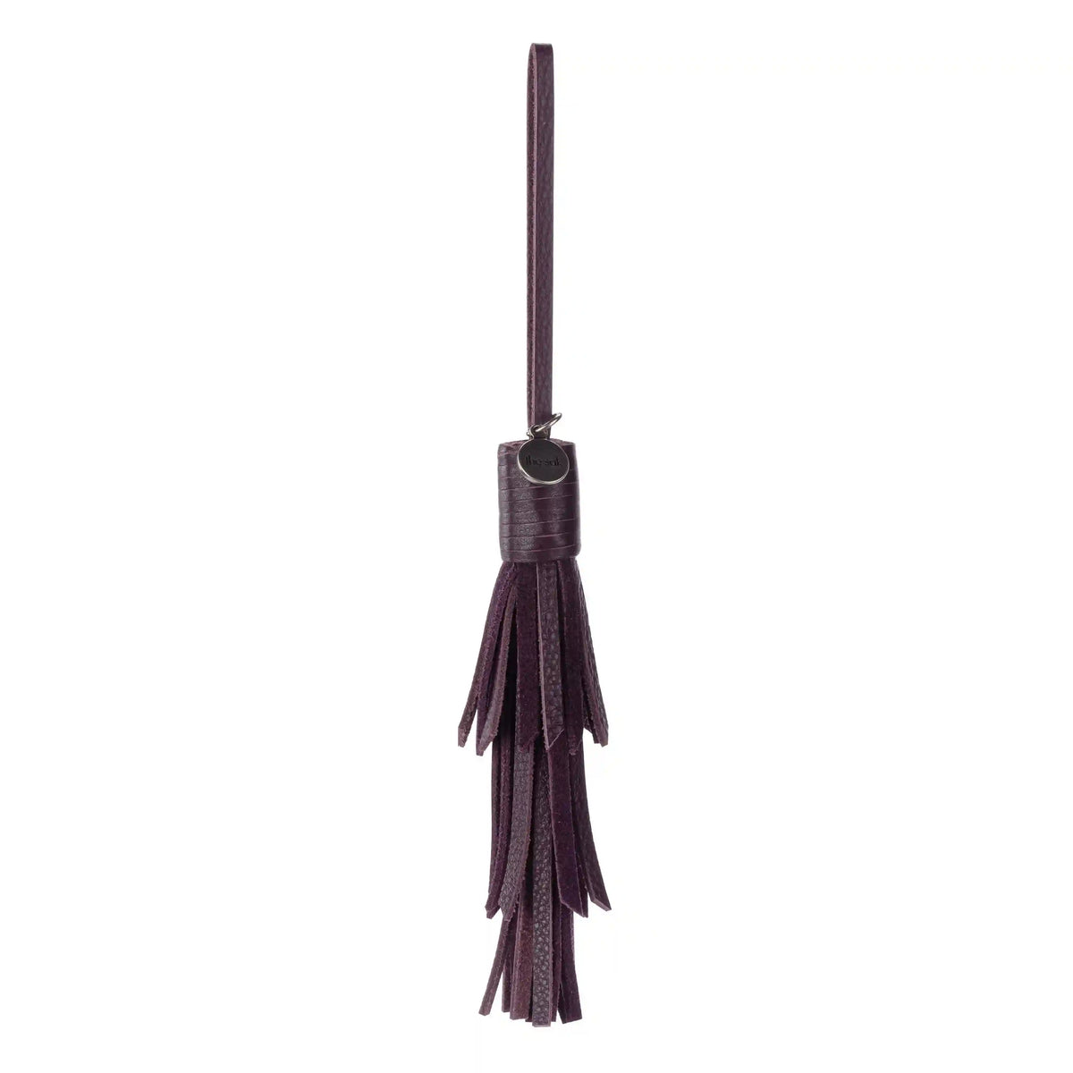 Cypress Tassel Dangle - Leather - Aubergine